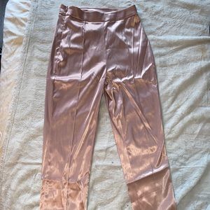 Pink Satin Pants